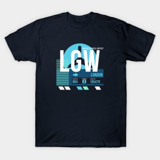 London Gatwick (LGW) Airport // Sunset Baggage Tag T-Shirt